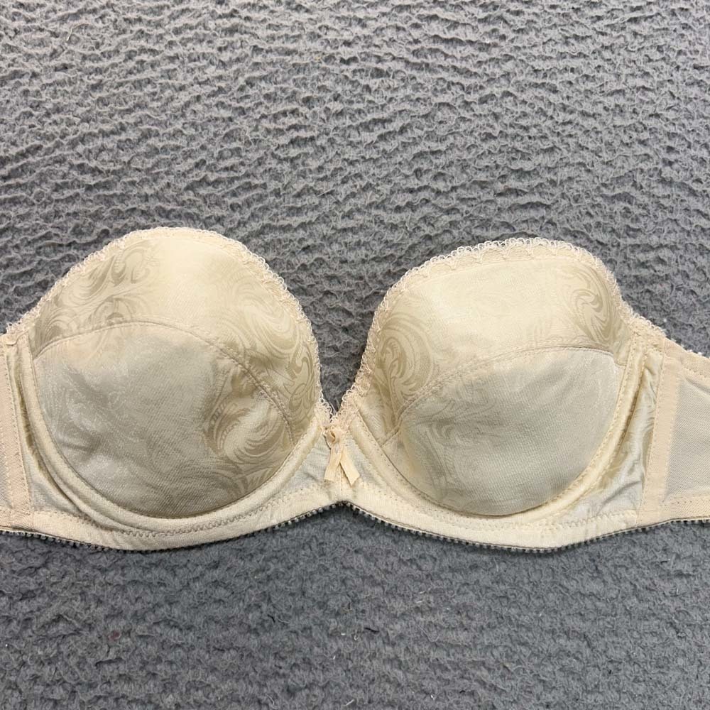 Vintage Smoothie Bra 34C T-Shirt Bra Strapless Cone Ivory Made In USA